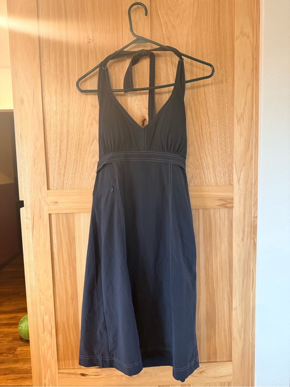 Athleta Black Go Anywhere halter dress